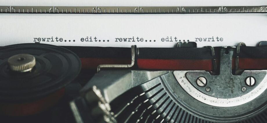 rewrite edit text on a typewriter